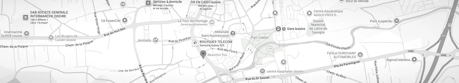 Carte de localisation de notre entreprise à Issoire